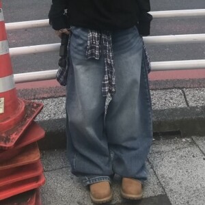 shun 올드 스쿨 빅와이드 데님 팬츠
